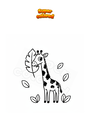 Coloriage Girafe timide