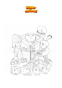 Coloriage Gru les Minions et les enfants
