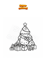 Coloriage Hello Kitty à Noël