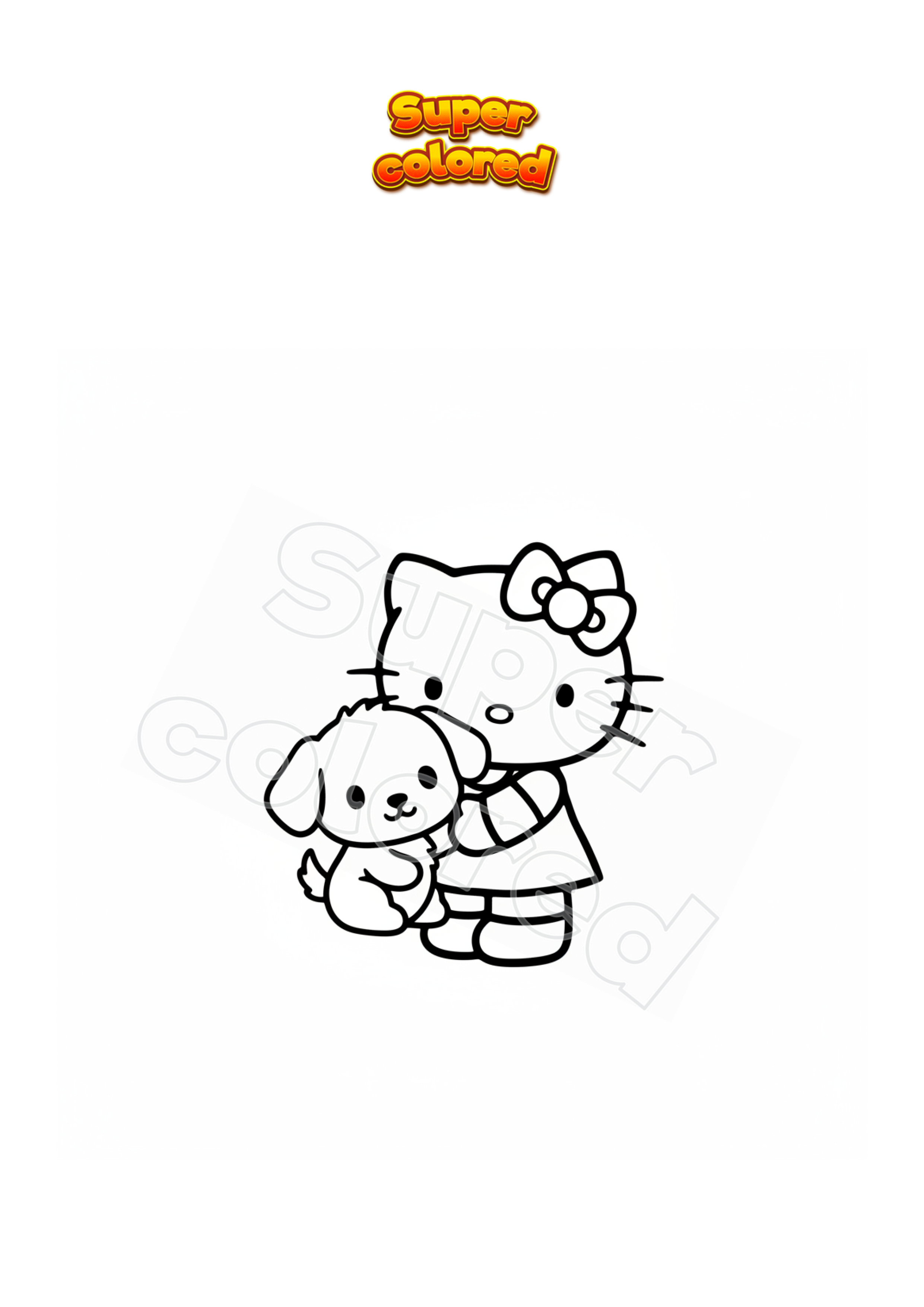 Coloriages Hello Kitty, image size:2481x3507