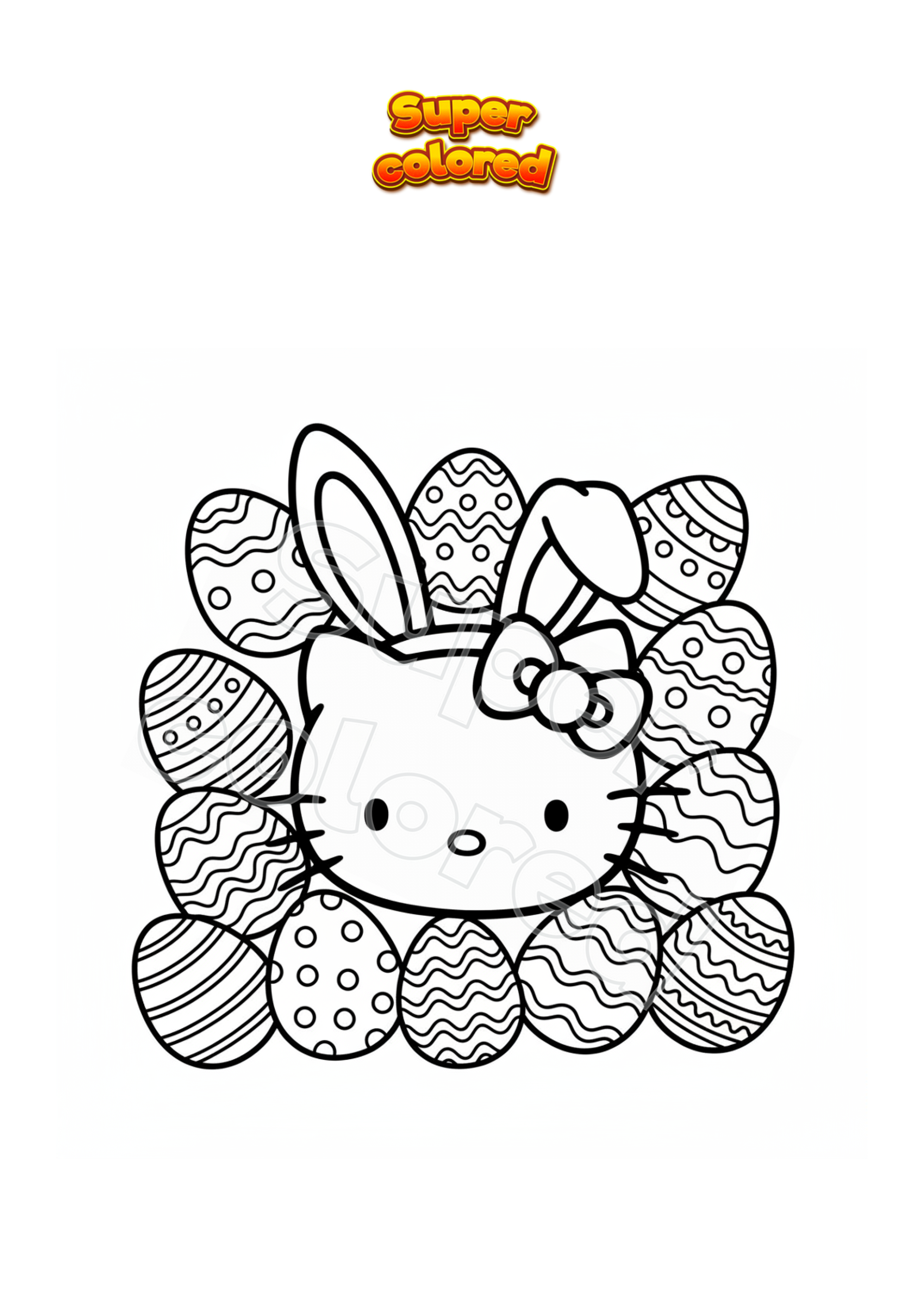 Plus de 550 coloriages Hello Kitty - Coloriages gratuits à imprimer en PDF  et en ligne, image size:2481x3507