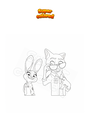 Coloriage Judy et Nick Zootopie 2