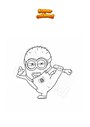 Coloriage Karaté des Minions