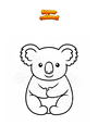 Coloriage Koala assis