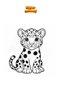 Coloriage Léopard cub