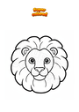 Coloriage Lion à grosse crinière