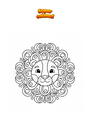 Coloriage Lion Mandala Zentangle