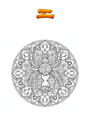 Coloriage Mandala araignée veuve noire Zentangle