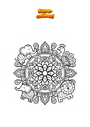 Coloriage Mandala Zentangle Indien 30