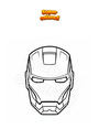 Coloriage Masque d'Iron Man