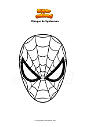 Coloriage Masque de Spiderman  Supercolored.com