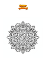 Coloriage Miel abeille Mandala Zentangle