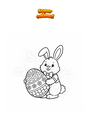 Coloriage Oeuf de lapin de Pâques