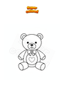 Coloriage Ours en peluche