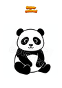Coloriage Panda assis