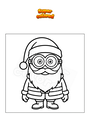 Coloriage Père Noël Minion