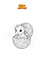 Coloriage Petit dragon dans l'œuf