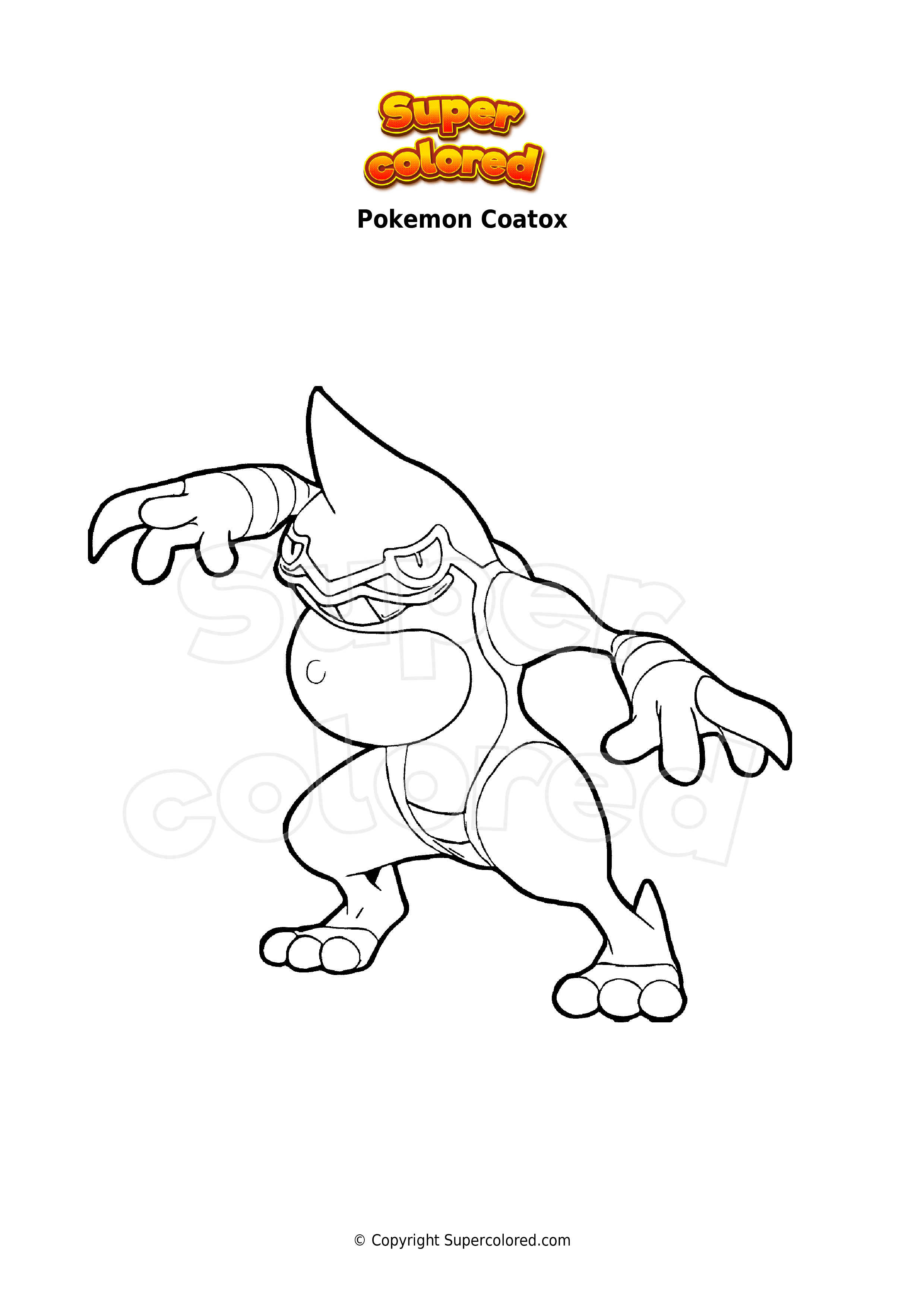 Coloriage Pokemon Coatox