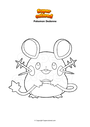 Coloriage Pokemon Dedenne