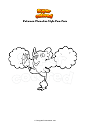 Coloriage Pokemon Plumeline Style Pom-Pom