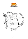 Coloriage Pokemon Rattatac