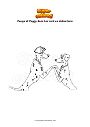 Coloriage Pongo et Peggy dans Les cent un dalmatiens