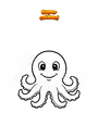 Coloriage Poulpe souriant
