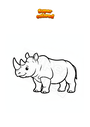 Coloriage Rhinocéros noir
