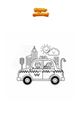 Coloriage Taxi en attente