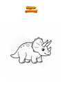 Coloriage Tricératops