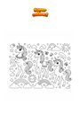 Coloriage Trois licornes