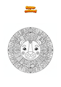 Coloriage Visage de lion Mandala Zentangle