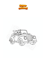Coloriage Voiture ancienne avec chaton