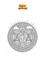 Coloriage Zodiaque Balance Mandala Zentangle