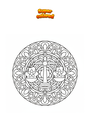 Coloriage Zodiaque Balance Mandala Zentangle
