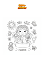 Coloring page 8 Marzo Festa della donna