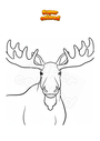 Coloring page Adult moose