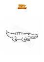 Coloring page Alligator