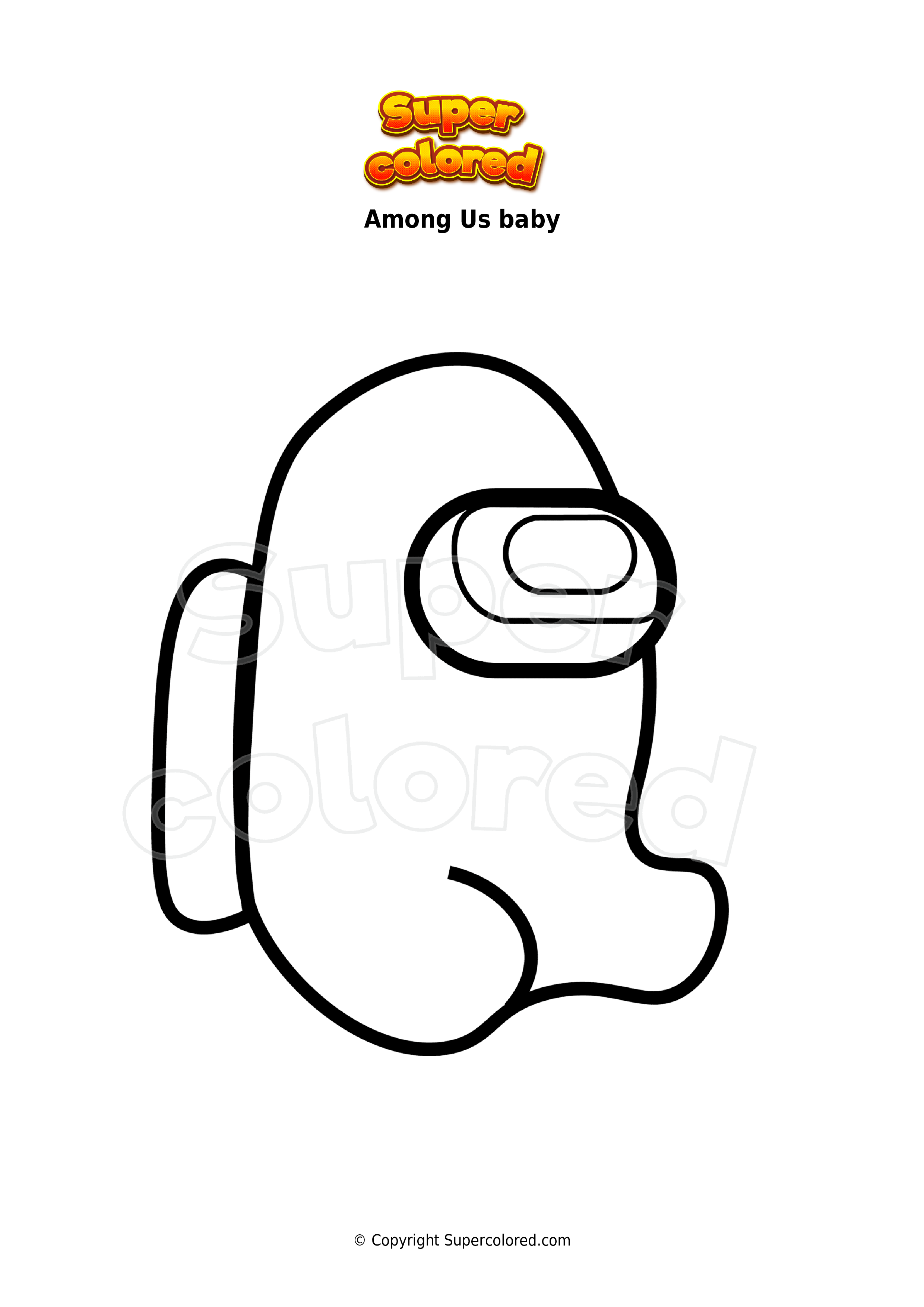 Coloring page Among Us baby - Supercolored.com