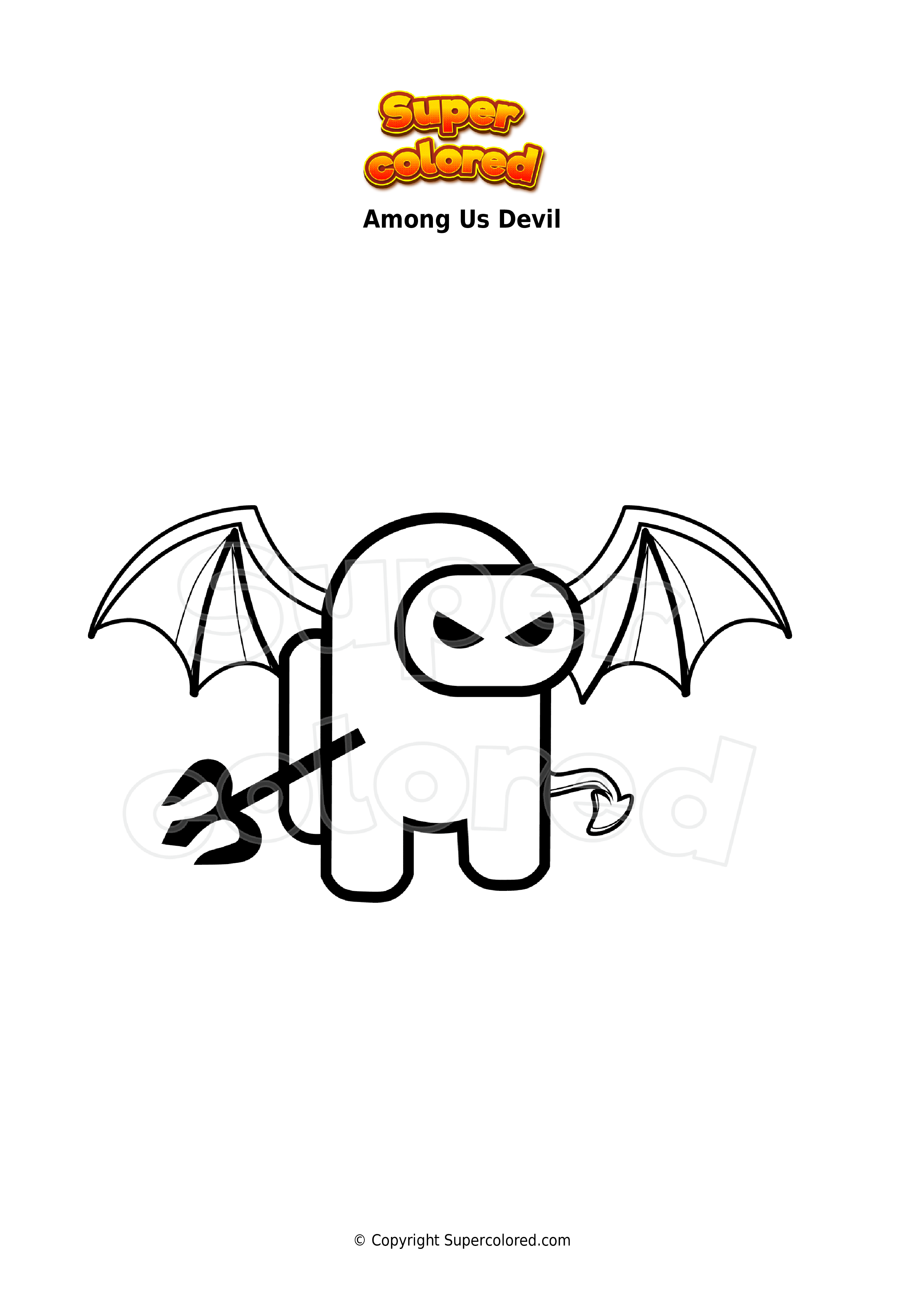 Among Us Devil Coloring Pages / 32 Free Scary Halloween Coloring Pages