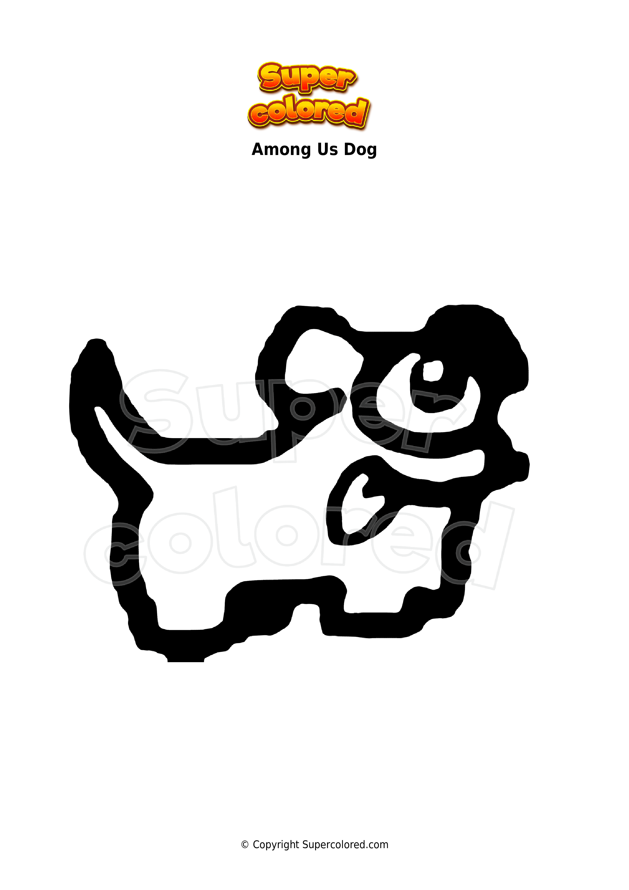 Coloring page Among Us Dog   Supercolored.com