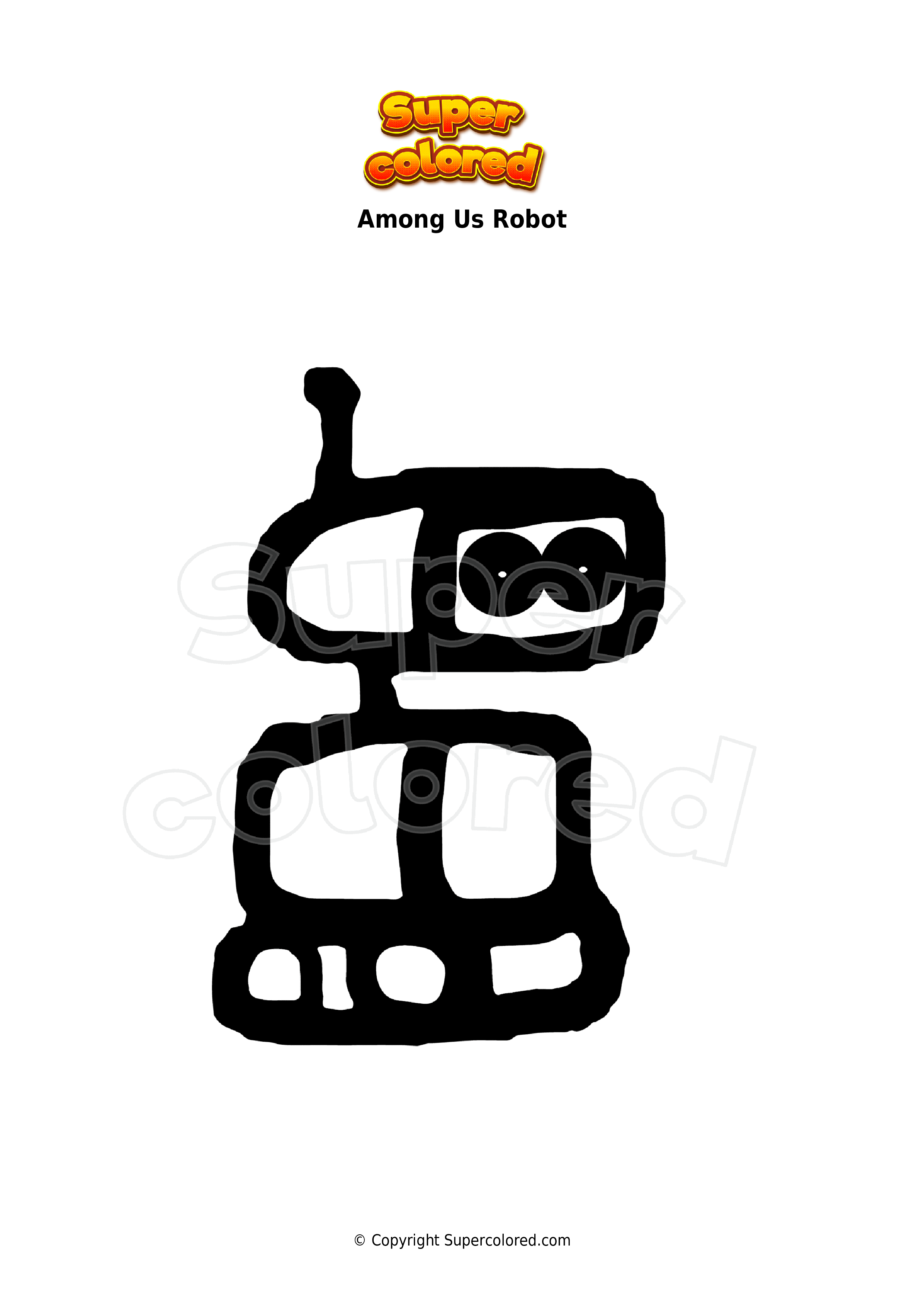 Coloring page Among Us Robot   Supercolored.com