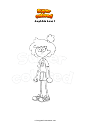 Coloring page Amphibia Anne 2