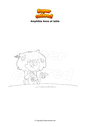 Coloring page Amphibia Anne at table