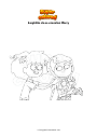 Coloring page Amphibia Anne consoles Marcy
