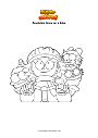 Coloring page Amphibia Anne on a bike