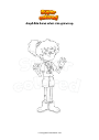 Coloring page Amphibia Anne when she grows up