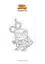 Coloring page Amphibia Fern