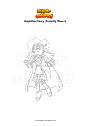 Coloring page Amphibia Marcy (Calamity Power)