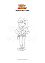Coloring page Amphibia Marcy Older
